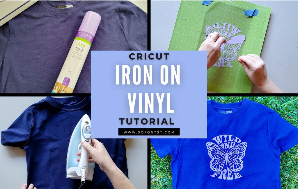Cricut Iron On Vinyl Tutorial: T Shirt - So Fontsy