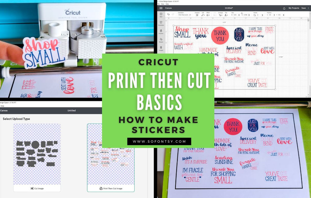 Cricut Print Then Cut Basics 🙌 How to Make Stickers 