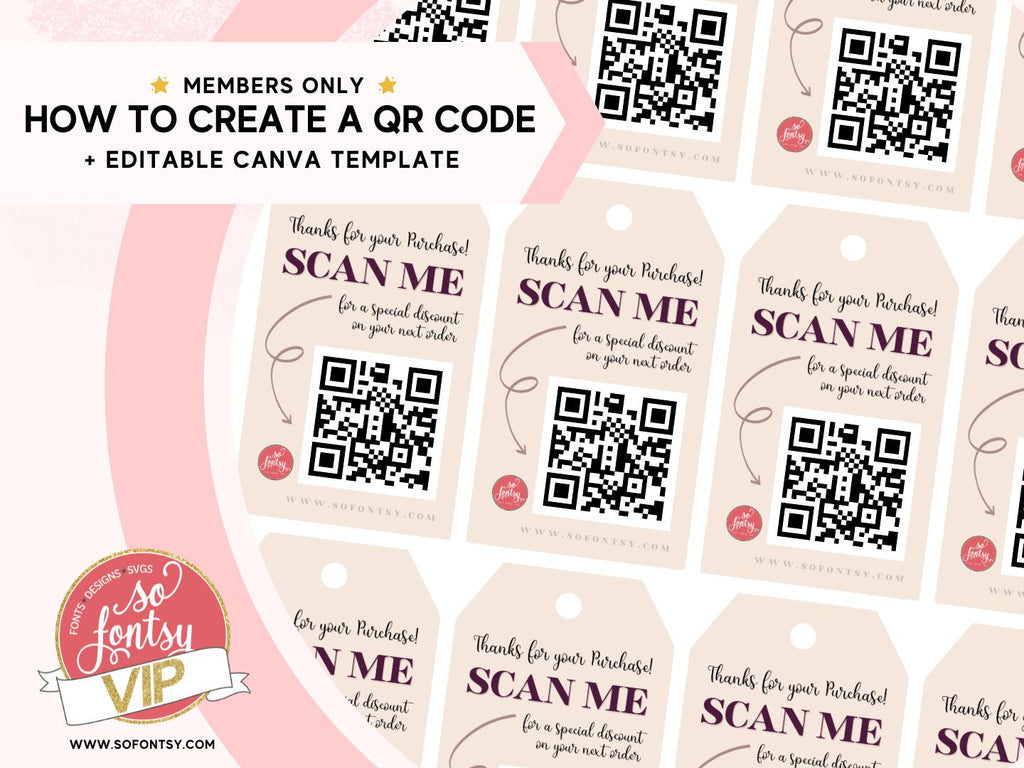 How to Create a QR Code in Canva + Printable Tag Template So Fontsy