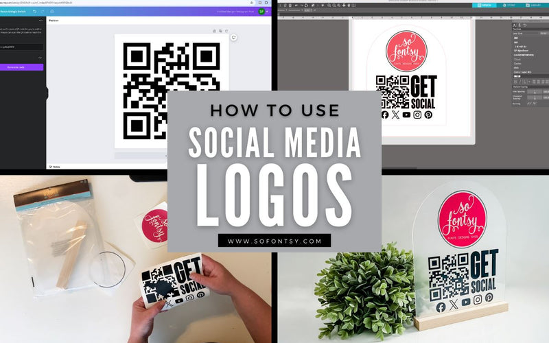How to use Social Media Logos for a Scannable Craft Fair Sign