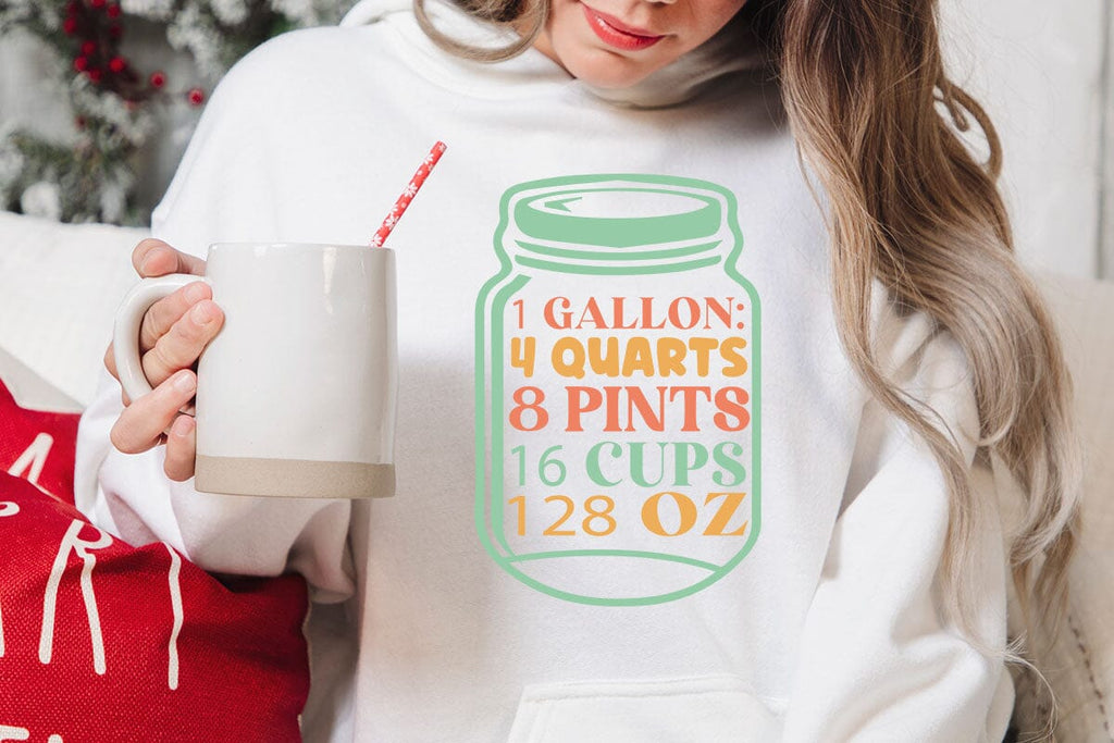 1 Gallon 4 Quarts 8 Pints 16 Cups 128 Oz So Fontsy