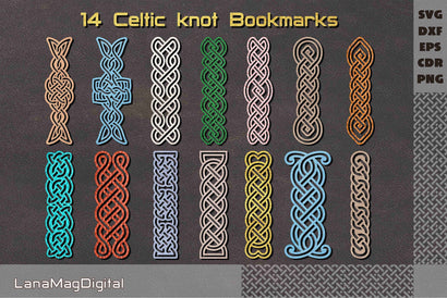 14 Celtic bookmarks svg Celtic knot svg Bookmarks bundle SVG LanaMagDigital 
