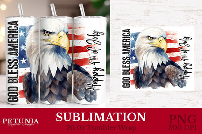 20 oz Skinny Tumbler Wrap | 4th of July 20 oz Tumbler Wrap Sublimation Petunia Digital Design 