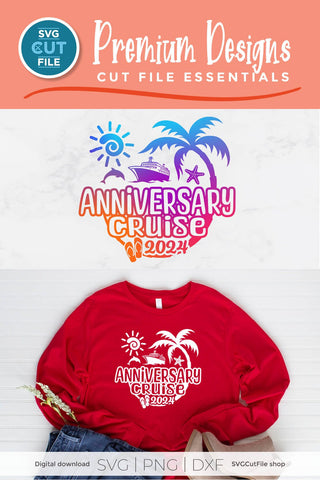 2024 Anniversary Vacation or Trip Design for Husband and Wife SVG SVG Cut File 