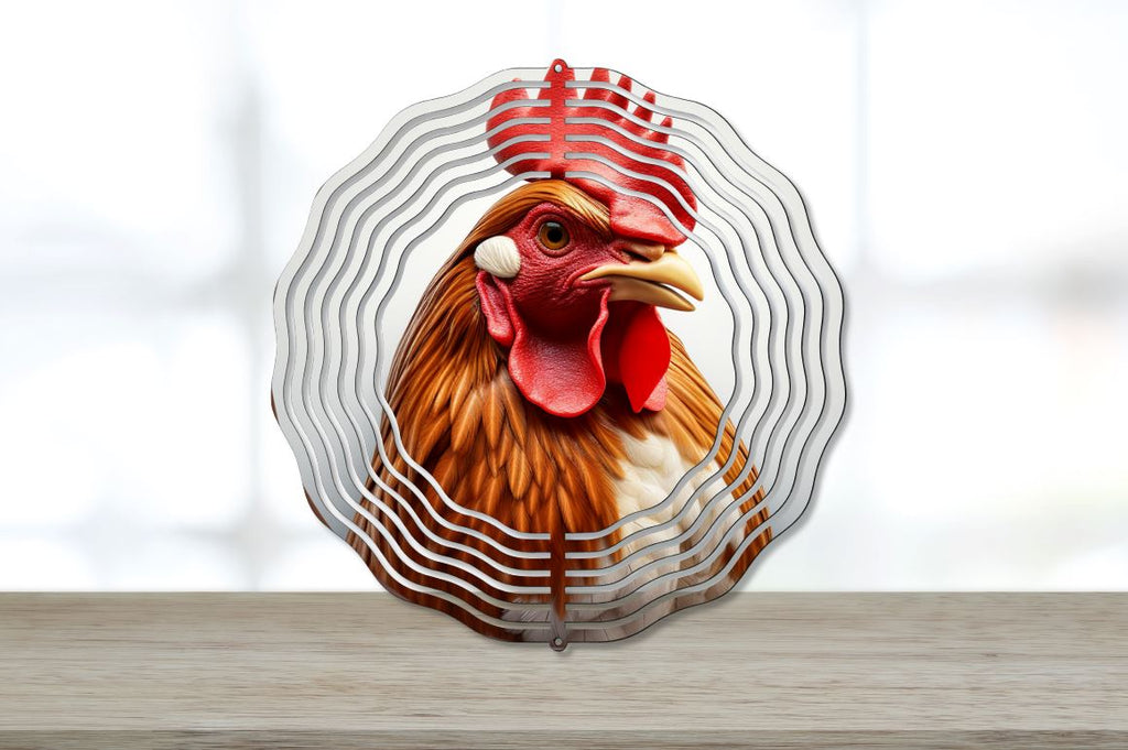 3D Chicken Wind Spinner Sublimation Designs Bundle - So Fontsy