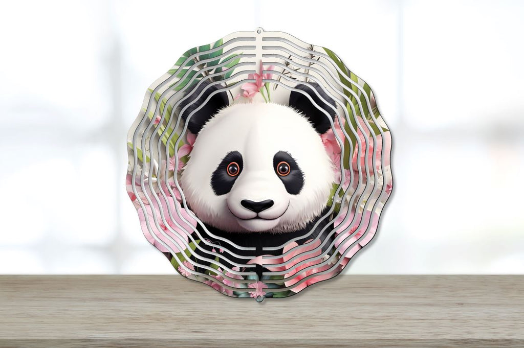 3D Panda Bear Wind Spinner Sublimation Designs Bundle - So Fontsy