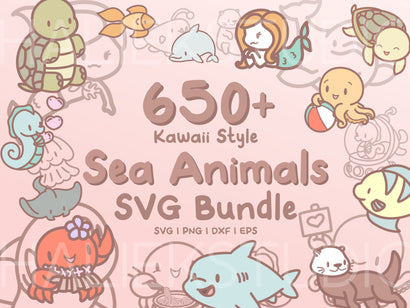 650+ Sea Animals SVG Design Set SVG HalieKStudio 