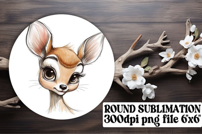 Adorable Animal Round Sublimation Sublimation afrosvg 