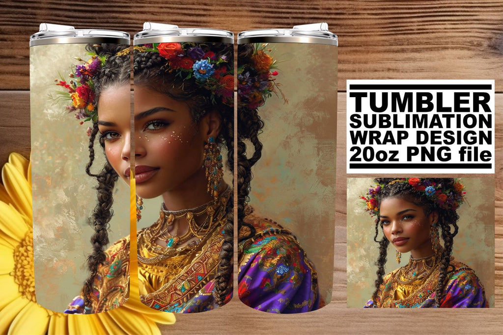 African American Beauty Sublimation Tumblers - So Fontsy