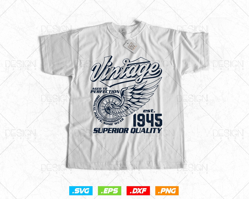 79th Birthday Shirt For Men — Vintage 1946 Aged To Perfection Racing Design, Customizable Year & Color