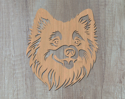 American Eskimo dog Laser SVG Cut File, American Eskimo dog Glowforge File, American Eskimo dog DXF, American Eskimo dog Wall Art SVG SVG HappyDesignStudio 