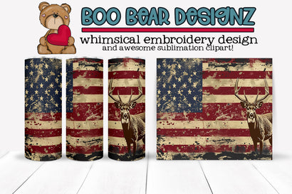 American Flag Sublimation tumbler design Sublimation Boo Bear Designz 