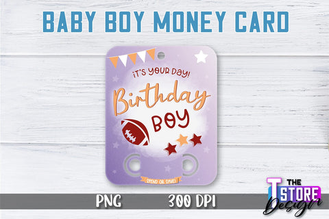 Baby Boy Money Card PNG Design | Boy Money Holder | Baby PNG Sublimation The T Store Design 