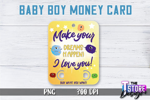 Baby Boy Money Card PNG Design | Boy Money Holder | Baby PNG Sublimation The T Store Design 