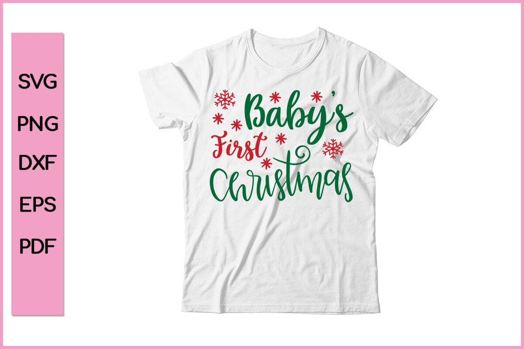 Babys First Christmas Editable Christmas SVG PNG Craft Cut File - So Fontsy