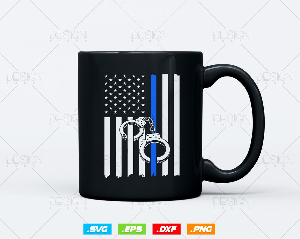 Back The Blue Usa Flag Police Lives Matter Vector T Shirt Design Ai Svg 