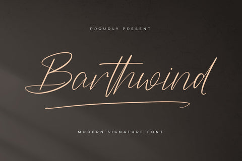 Barthwind - Modern Signature Font Font Letterena Studios 