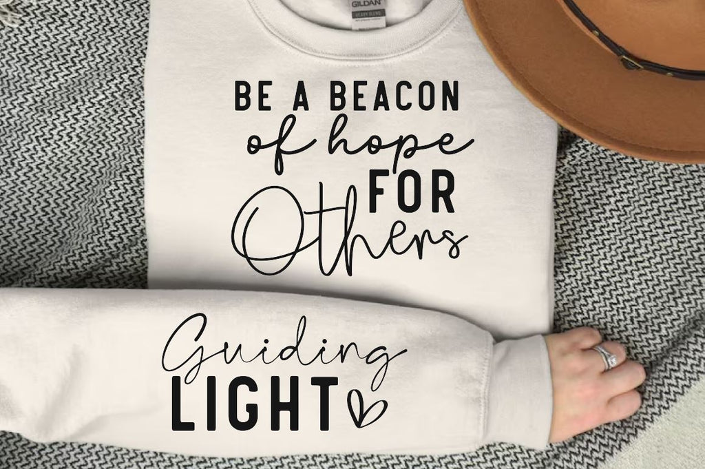 Be a Beacon of Hope for Others Sleeve SVG Design, Inspirational sleeve ...