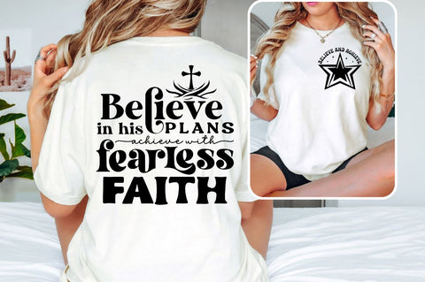 Believe and achieve Front and Back SVG T shirt Design SVG Designangry 