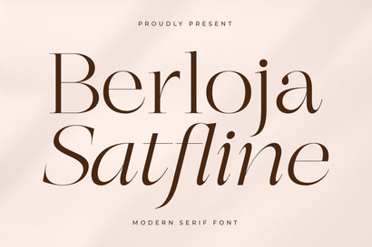 Berloja Satfline - Modern Serif Font Font Letterena Studios 