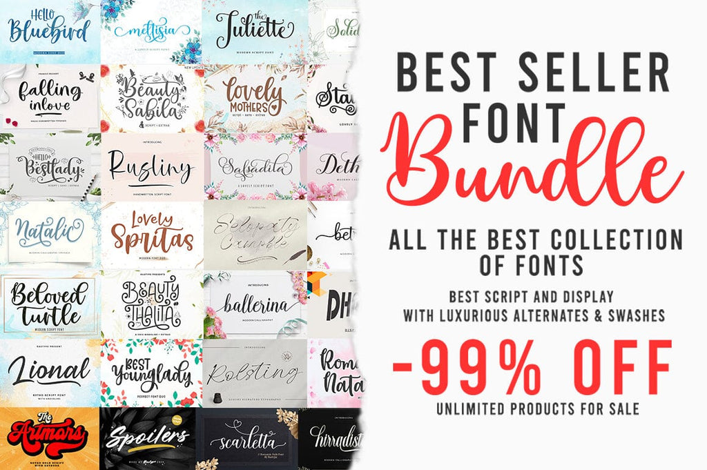 Best Seller Font Bundle - So Fontsy