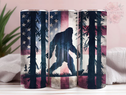 Bigfoot American 20oz Tumbler Wrap PNG, Bigfoot Tumbler Png, Straight & Tapered Tumbler Wrap, Instant Digital Download Sublimation Li Zamperini 