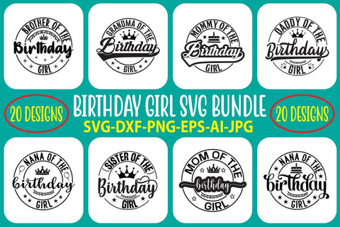 Birthday Girl SVG Bundle SVG Syaman 