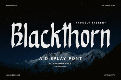 Blackthorn - Display Font Font Alpaprana Studio 