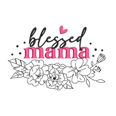 Blessed Mama Embroidery Design, 3 sizes, Instant Download Embroidery/Applique DESIGNS Nino Nadaraia 