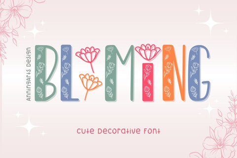 Blooming - Decorative Font Font AnningArts Design 