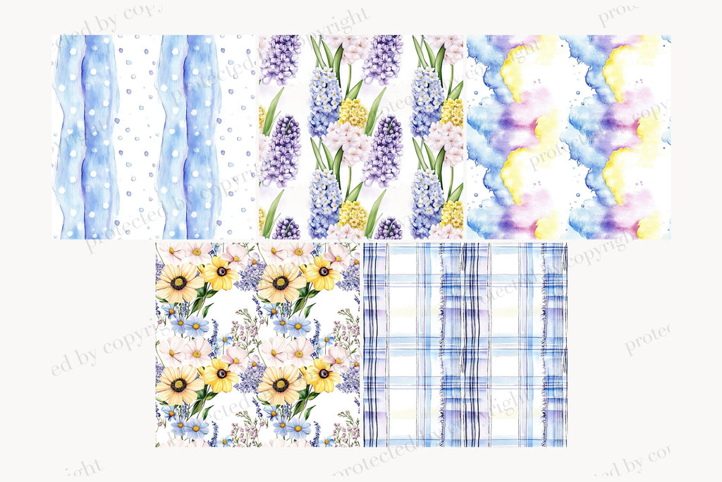 Blossom Papers | Spring Seamless Pattern Bundle - So Fontsy