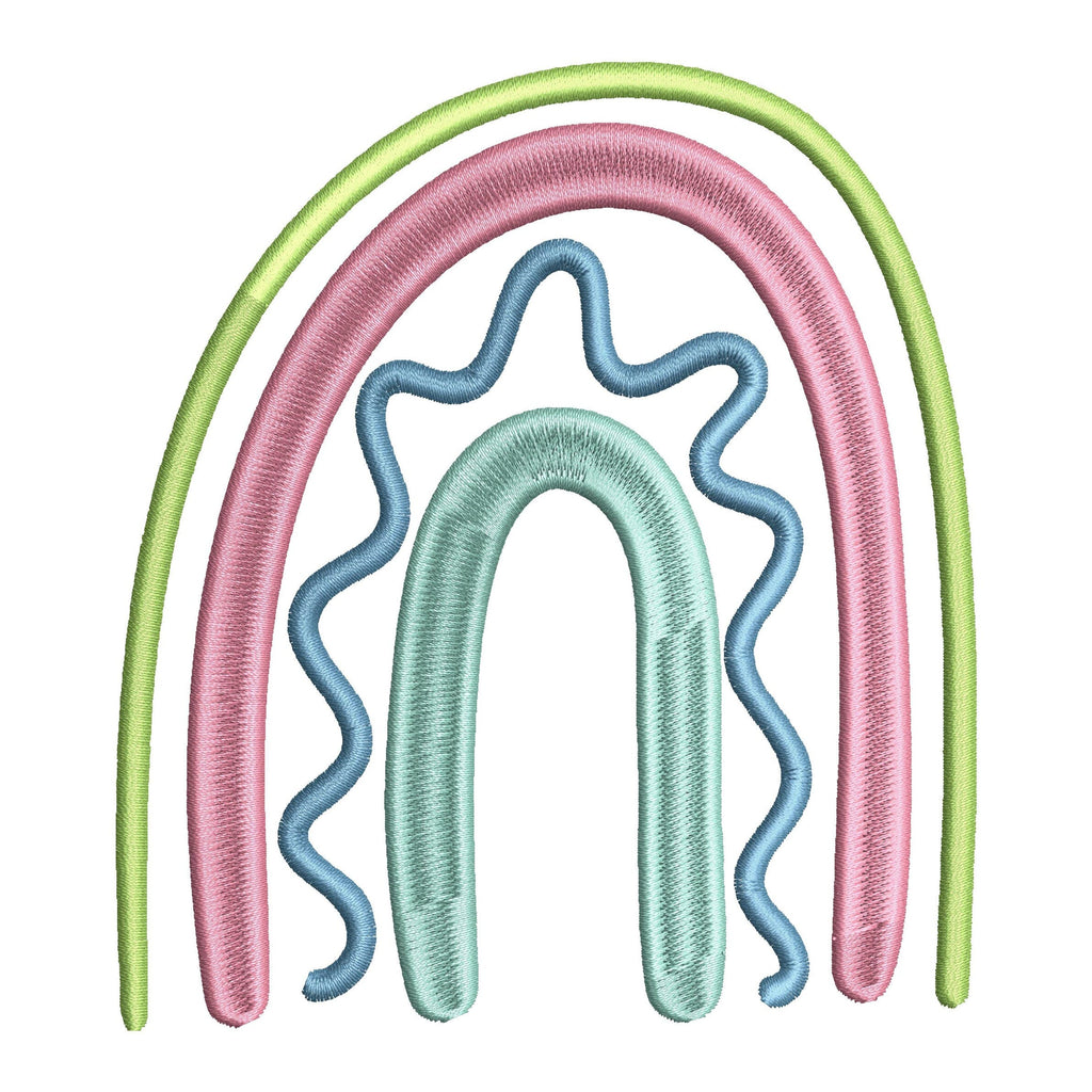 Boho Rainbow Machine Embroidery Designs - Digital Embroidery File ...