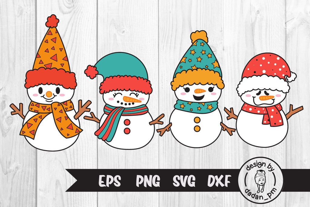 Bundle, Snowman svg, christmas snowman face - So Fontsy