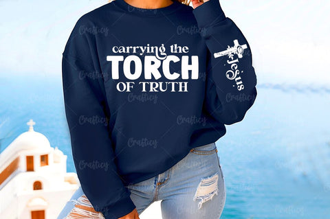 Carrying the torch of truth Sleeve SVG Design SVG Designangry 