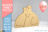 Cat Figurines SVG. Wooden Family Puzzle Laser Cut SVG Evgenyia Guschina