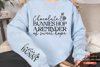 Chocolate bunnies hop a reminder of sweet hope Sleeve SVG Design SVG Designangry 