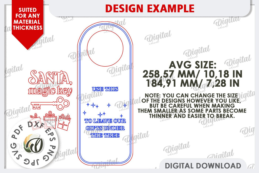 Christmas Door Hanger Laser Cut Design. Christmas Decor SVG - So Fontsy