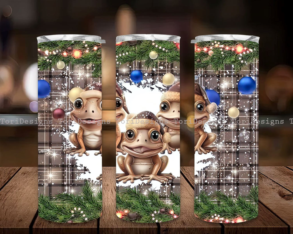 Christmas Frogs Tumbler Wrap Png Tumbler Sublimation Design 20oz Skinny ...