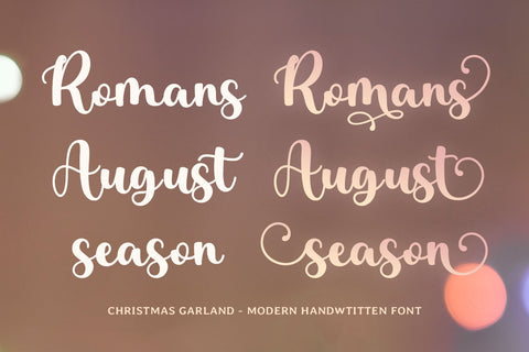 Christmas Garland Font Mozarella