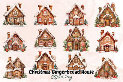Christmas Gingerbread House Clipart Bundle Sublimation Designangry 