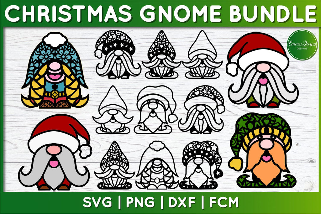 Christmas Gnome SVG Bundle | Cute Gnome SVG Cut File Bundle - So Fontsy