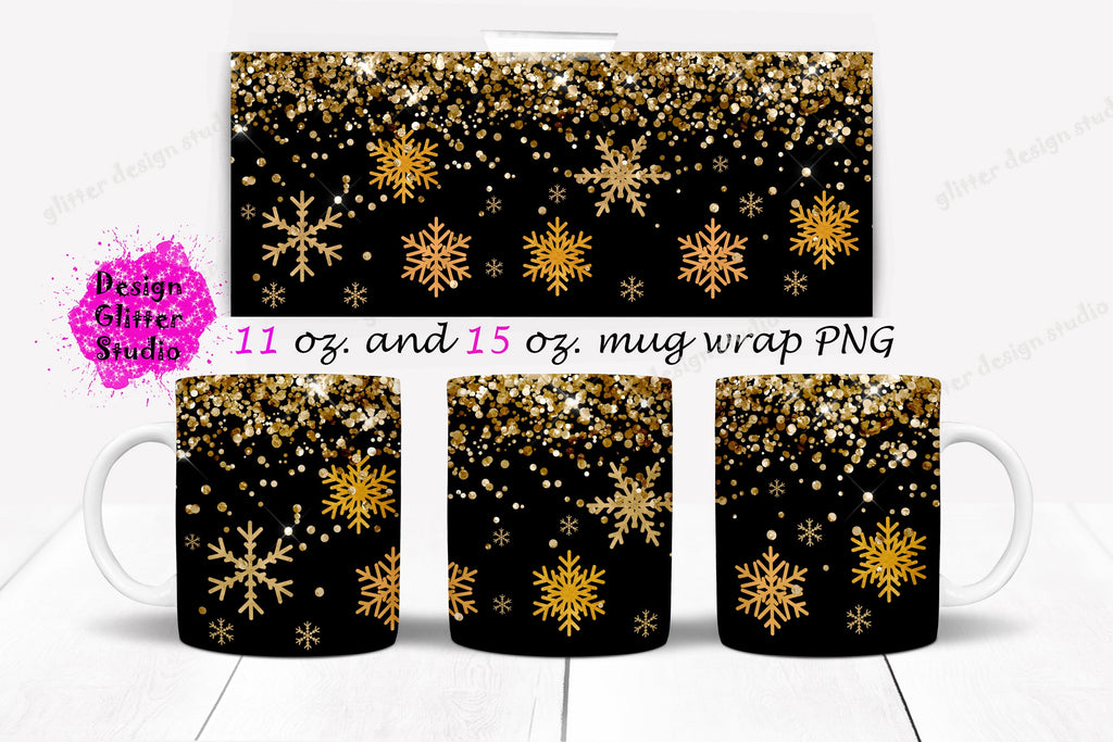 Christmas Mug Sublimation Design,Christmas snow flakes Mug