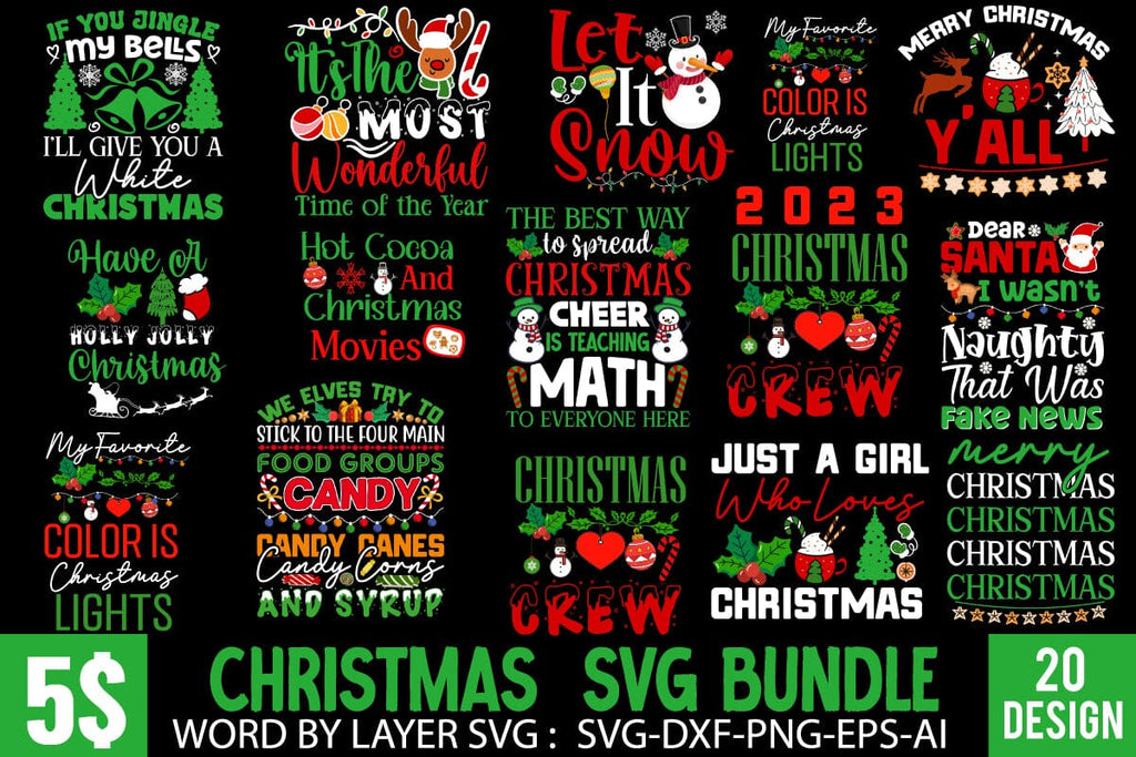 Christmas Jingle Bells Cartoon Style SVG Cut file by Creative