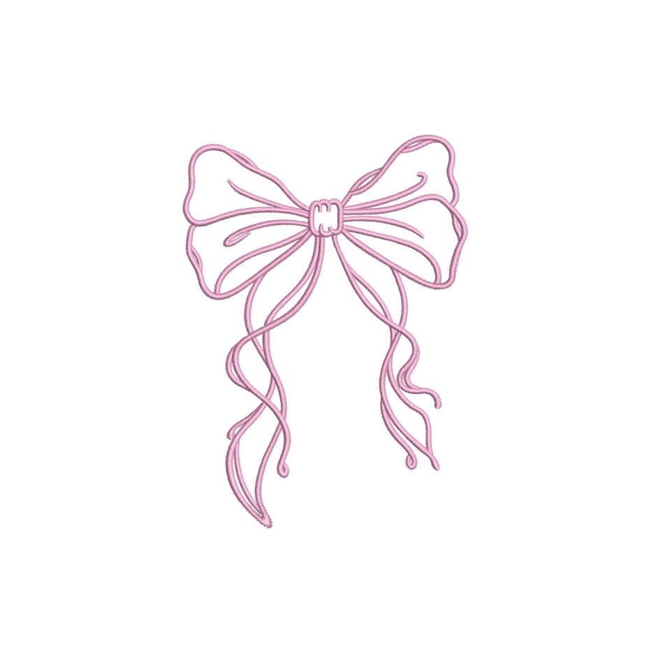 Camille Bordeaux Bow Embroidery