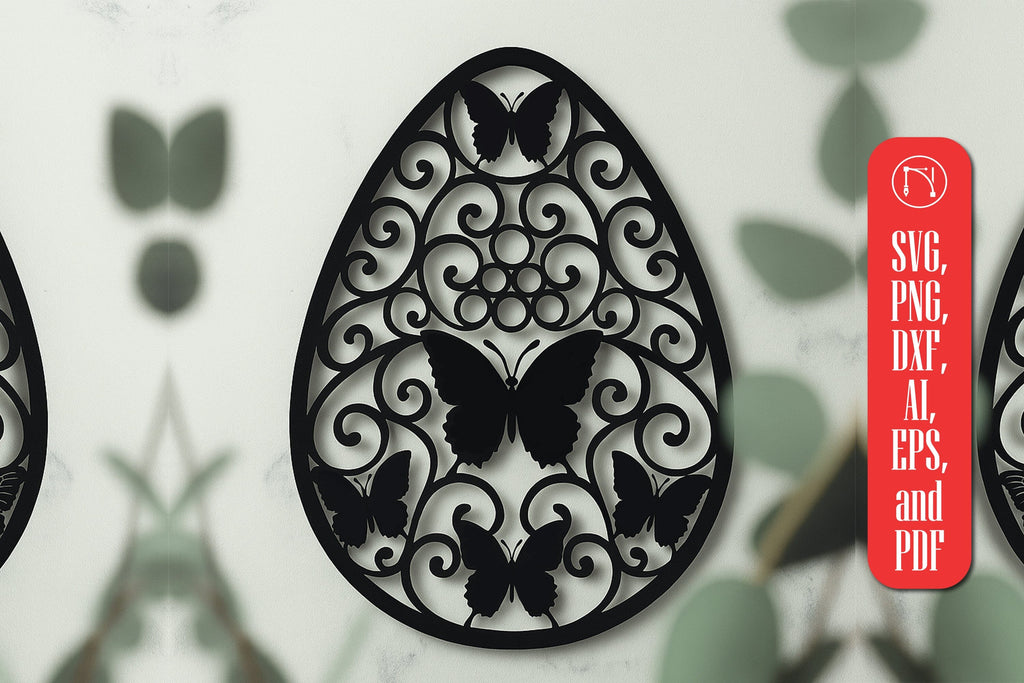 Cricut Floral Easter Egg SVG cut file - So Fontsy