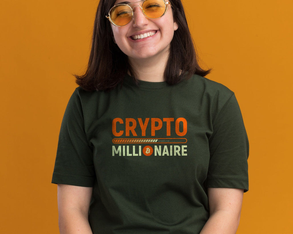 Uomo Maglietta Accetto Bitcoin Millionaire BTC HODL Crypto
