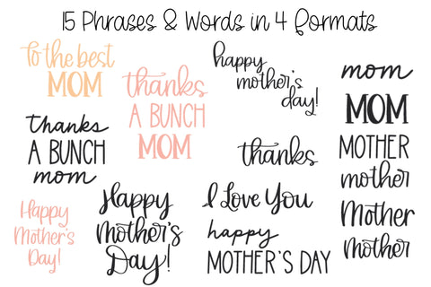 Cute Mothers Day SVG Bundle, Mothers Day Gift Ideas, Mothers Day PNG SVG Designing Digitals 