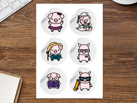 Cute Pigs Vol. 1 SVG Design Set SVG HalieKStudio 