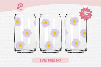 Daisy Glass Can Wrap SVG SVG Totally Posie 