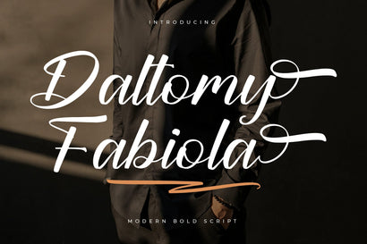 Daltomy Fabiola - Modern Bold Script Font Letterena Studios 
